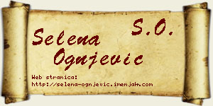 Selena Ognjević vizit kartica